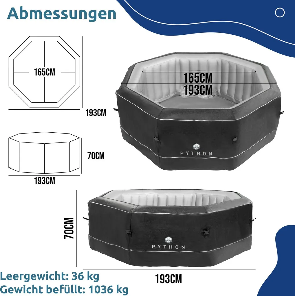 beheizter Outdoor & Indoor Pool für 5 Personen – Energieeffizient (A) - Klimachoice beheizter Outdoor & Indoor Pool für 5 Personen – Energieeffizient (A)