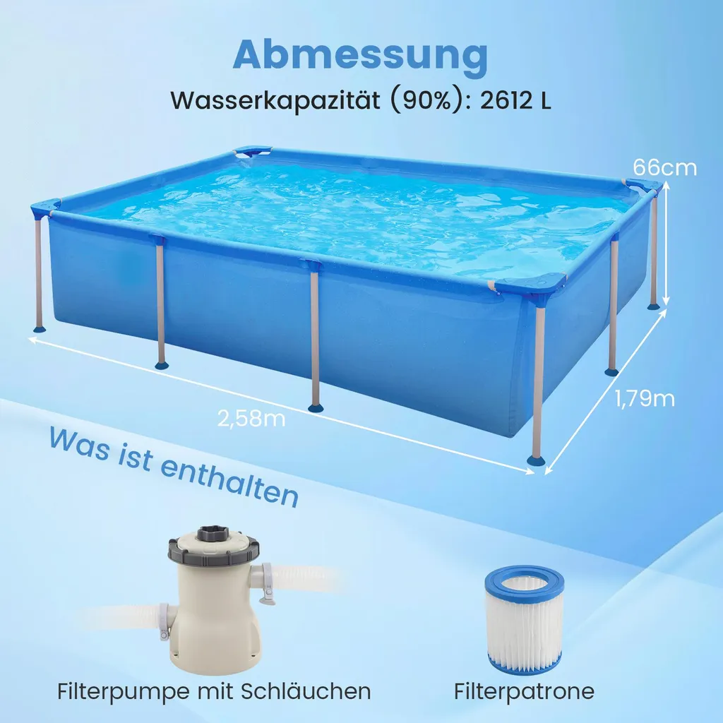 Aufstellpool rechteckig - Klimachoice Aufstellpool rechteckig