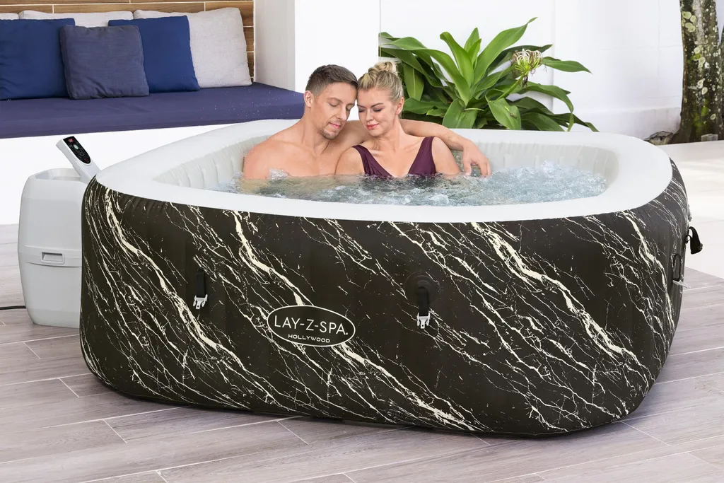 Bestway® LAY-Z-SPA® LED-Whirlpool Hollywood AirJet™ für 6 Personen 180 x 180 x 66 cm