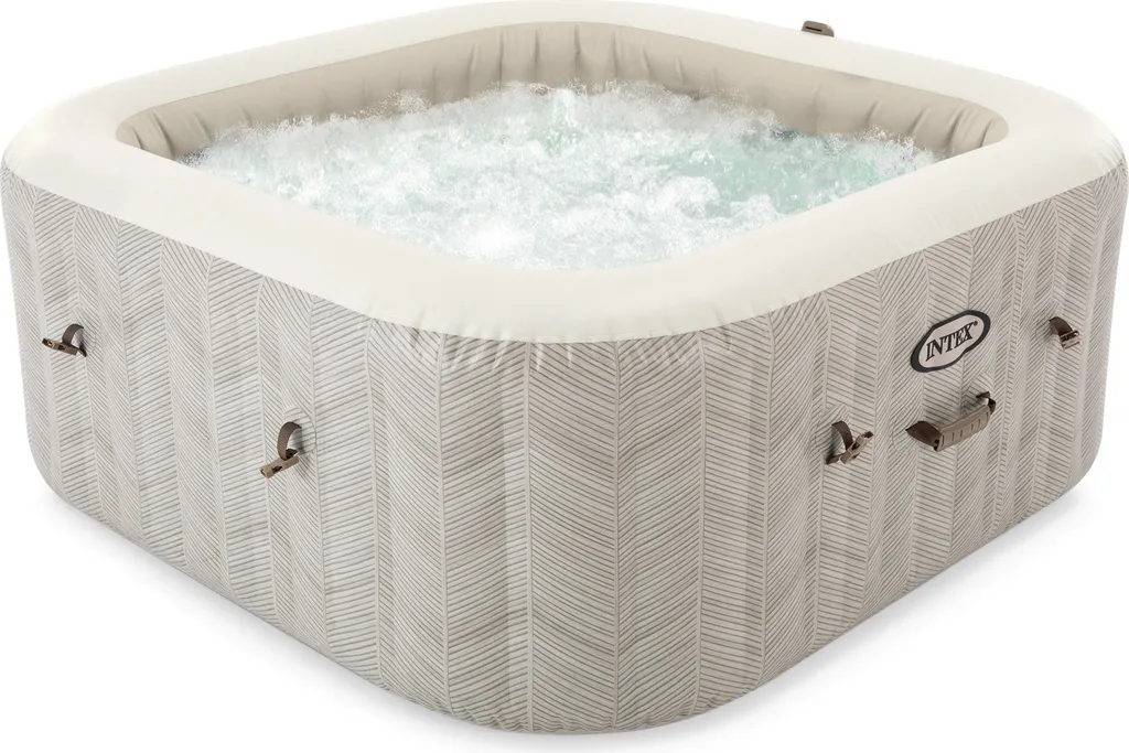 INTEX 28446NP - Whirlpool - Chevron Deluxe Square Bubble (175x175cm) für 4 Personen