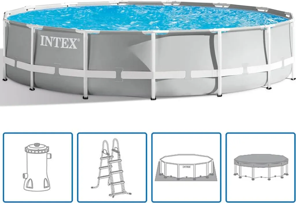 INTEX Prism Frame Swimmingpool-Set Rund 457 x 107 cm 26724GN