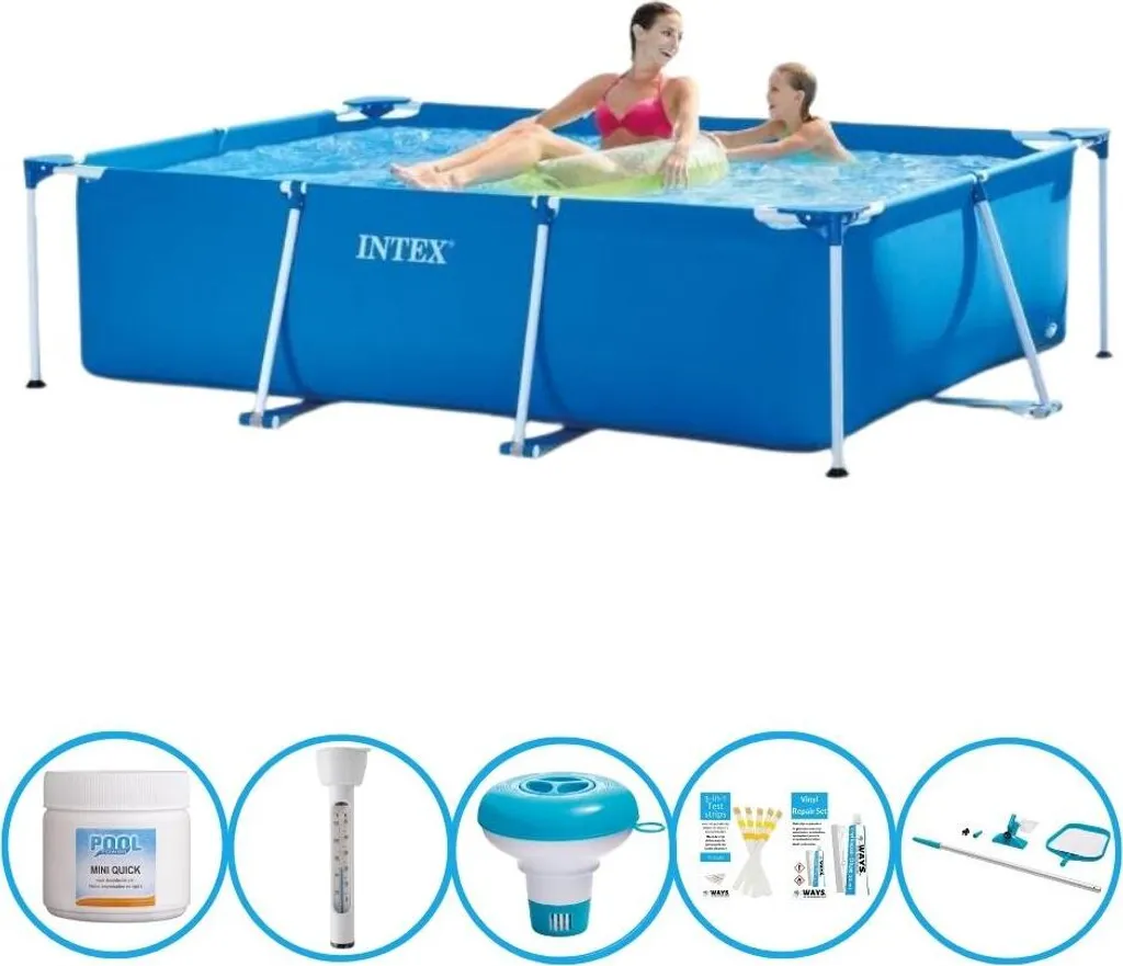 Intex Pool Rectangular Frame 220x150x60 cm - Schwimmbad-Set