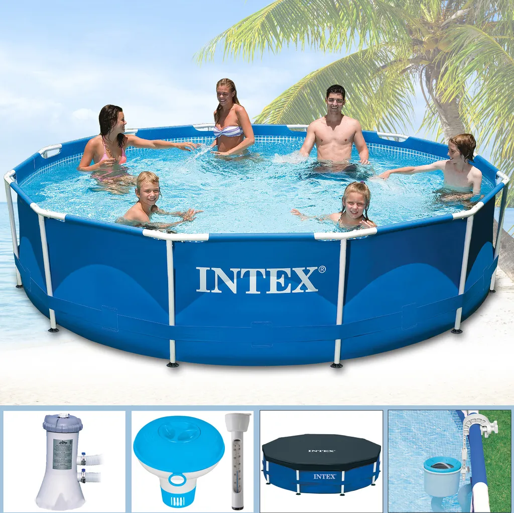 Intex Ø 366 x 84 cm Frame Pool Komplettset