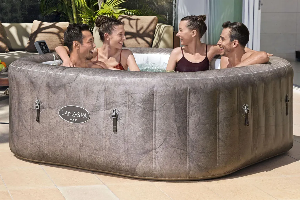 Bestway® LAY-Z-SPA® Energiespar-Whirlpool Rome AirJet™ mit App-Steuerung + integrierter UltraFit™ -Pumpeneinheit