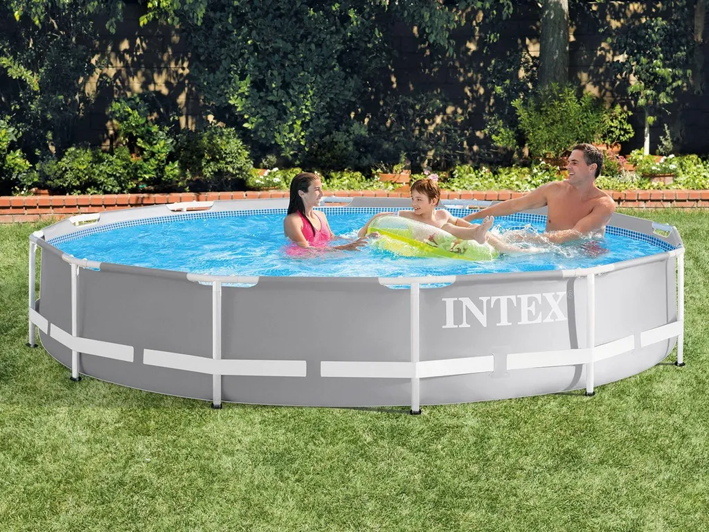 366 x 76 cm 16in1 INTEX Rahmen Gartenpool 26712 + Sprudelmaschine GRATIS