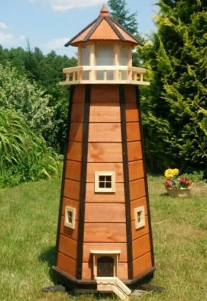 XXL Premium Leuchtturm mit Solar LED Beleuchtung 1