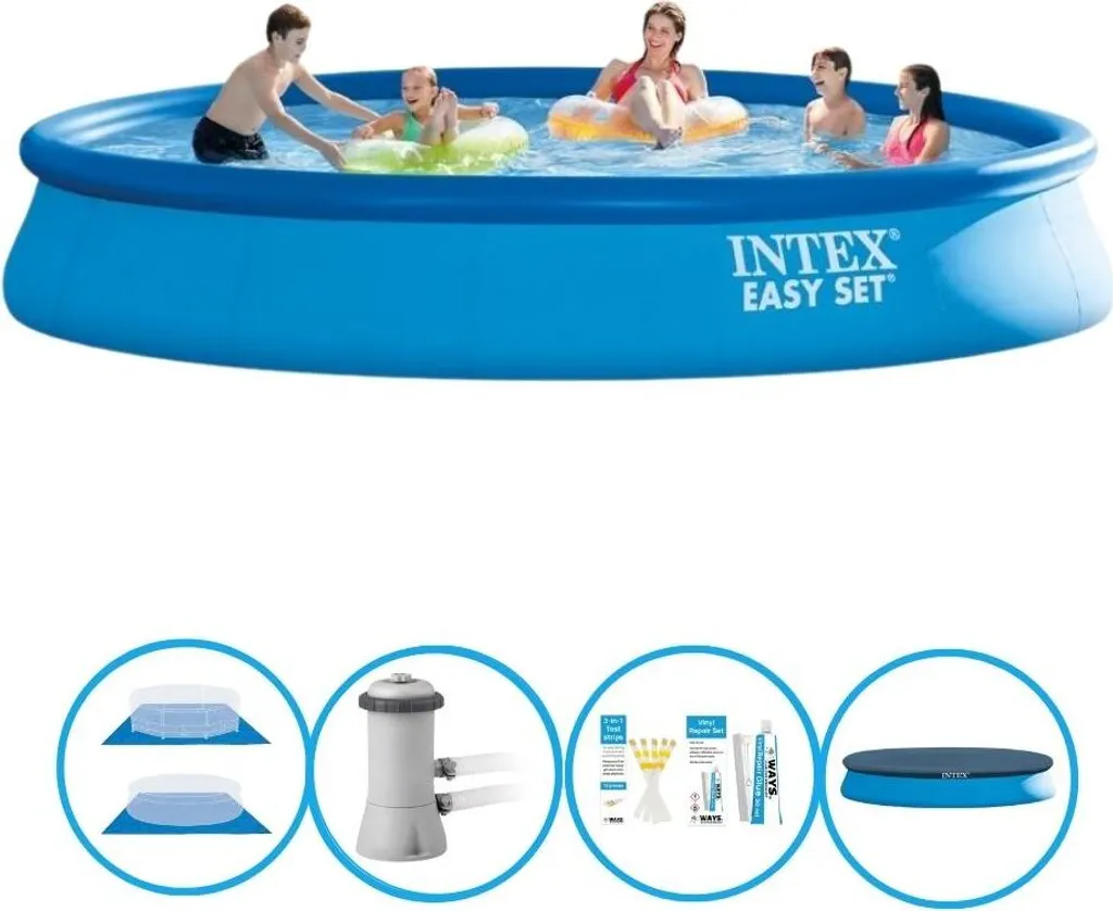 Intex Pool Easy Set - Inklusive Zubehör - 457x84 cm
