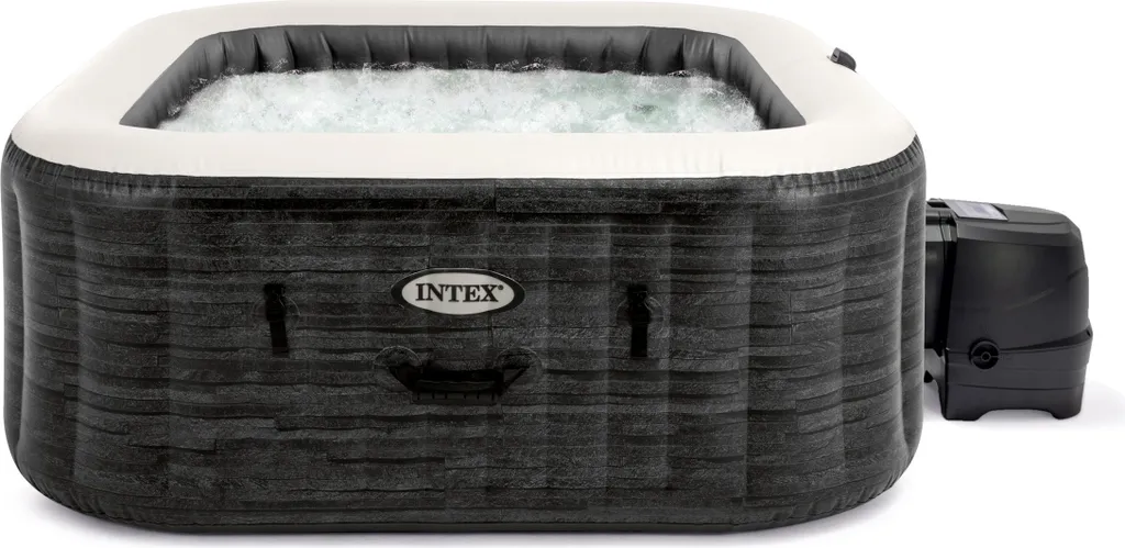 INTEX 28450NP - Whirlpool - PureSPA Greystone Deluxe (175x175cm) für 4 Personen